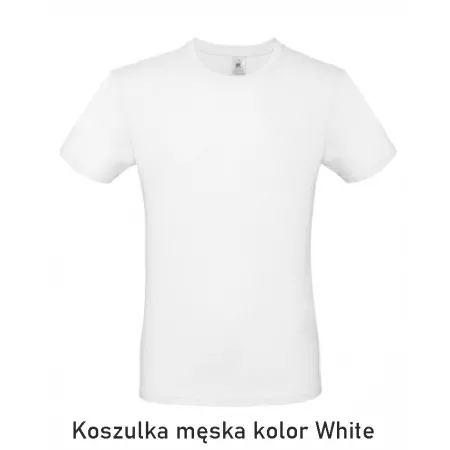 T-Shirt B&C E190 z dużym nadrukiem z tyłu