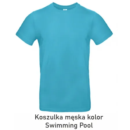 T-Shirt B&C E190 z dużym nadrukiem z tyłu