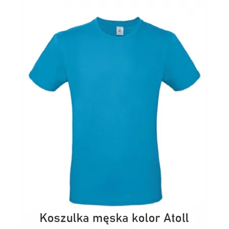 T-Shirt B&C E190 z dużym nadrukiem z tyłu