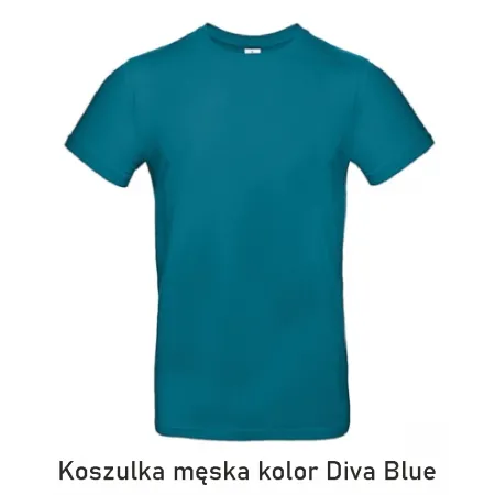 T-Shirt B&C E190 z dużym nadrukiem z tyłu