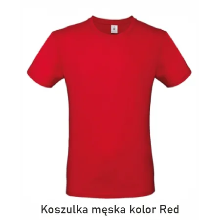 T-Shirt B&C E190 z dużym nadrukiem z tyłu
