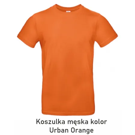 T-Shirt B&C E190 z dużym nadrukiem z tyłu