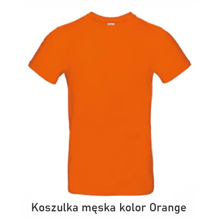 T-Shirt B&C E190 z dużym nadrukiem z tyłu