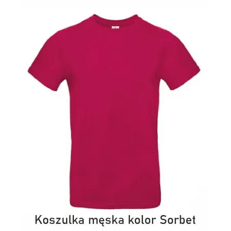T-Shirt B&C E190 z dużym nadrukiem z tyłu