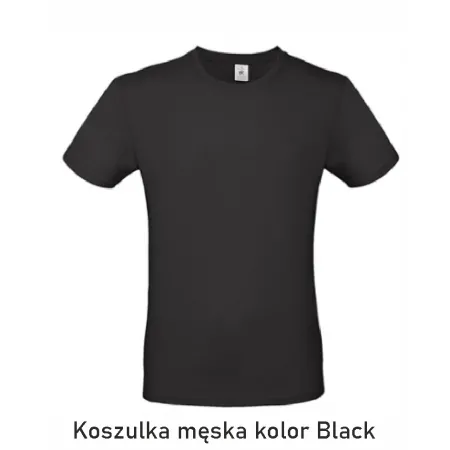 T-Shirt B&C E190 z dużym nadrukiem z tyłu