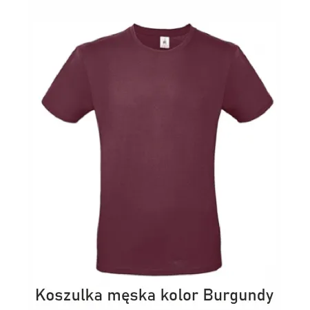 T-Shirt B&C E190 z dużym nadrukiem z tyłu