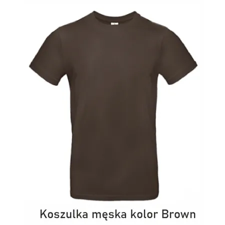 T-Shirt B&C E190 z dużym nadrukiem z tyłu