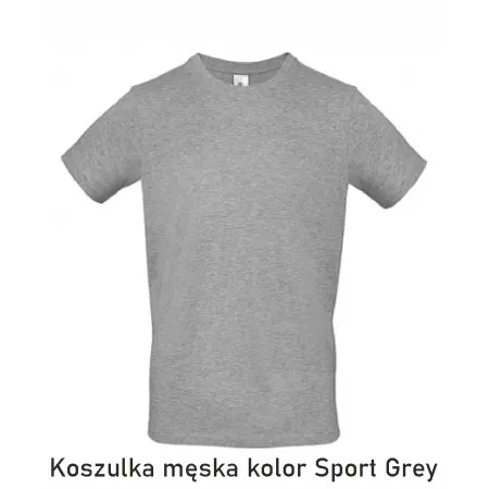 T-Shirt B&C E190 z dużym nadrukiem z tyłu