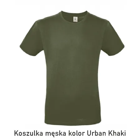 T-Shirt B&C E190 z dużym nadrukiem z tyłu
