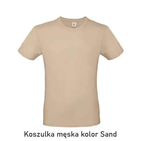 T-Shirt B&C E190 z dużym nadrukiem z tyłu