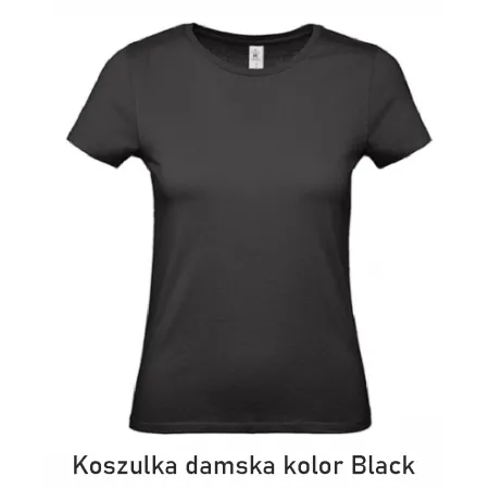 T-Shirt B&C E190 z dużym nadrukiem z tyłu