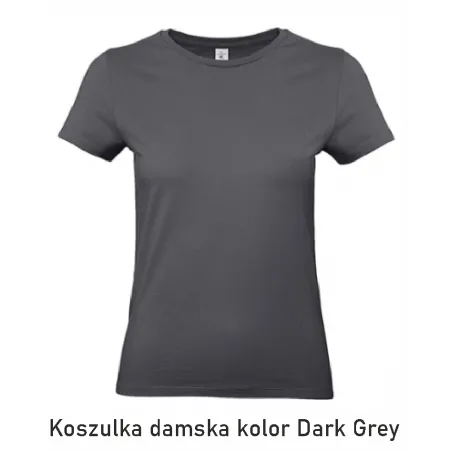 T-Shirt B&C E190 z dużym nadrukiem z tyłu