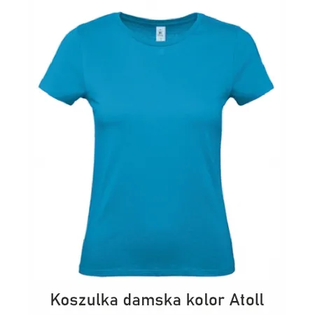 T-Shirt B&C E190 z dużym nadrukiem z tyłu