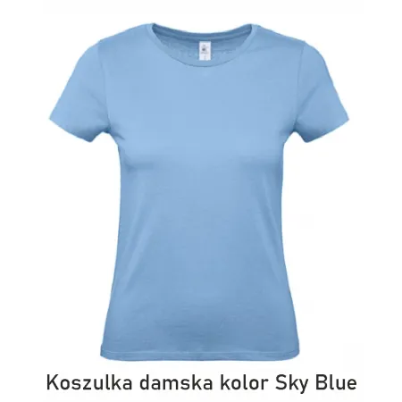 T-Shirt B&C E190 z dużym nadrukiem z tyłu