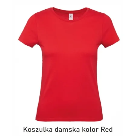 T-Shirt B&C E190 z dużym nadrukiem z tyłu