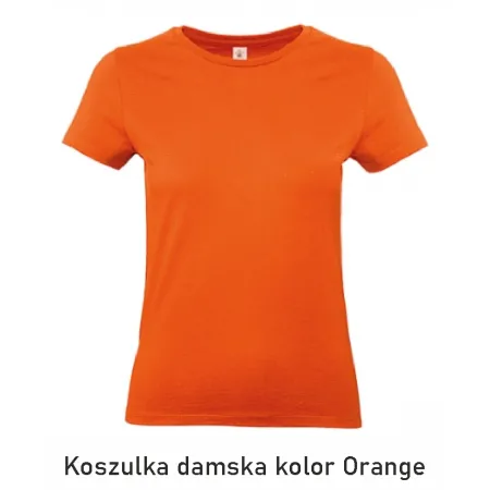 T-Shirt B&C E190 z dużym nadrukiem z tyłu
