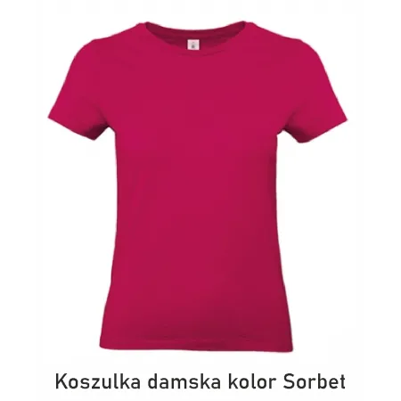T-Shirt B&C E190 z dużym nadrukiem z tyłu