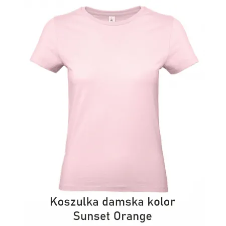 T-Shirt B&C E190 z dużym nadrukiem z tyłu