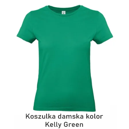T-Shirt B&C E190 z dużym nadrukiem z tyłu