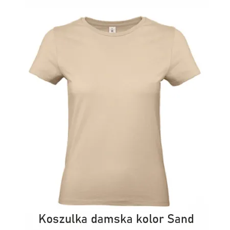 T-Shirt B&C E190 z dużym nadrukiem z tyłu