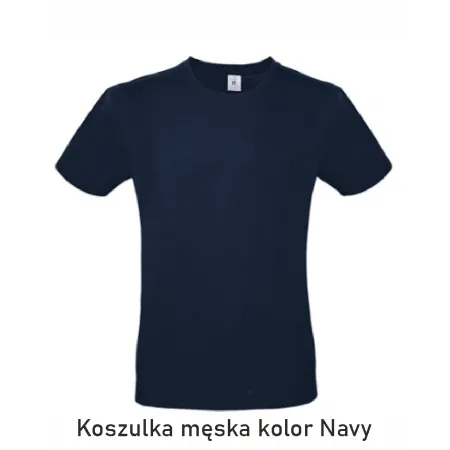 T-Shirt B&C E190 z dużym nadrukiem z tyłu
