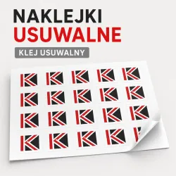 Naklejki reklamowe z klejem usuwalnym