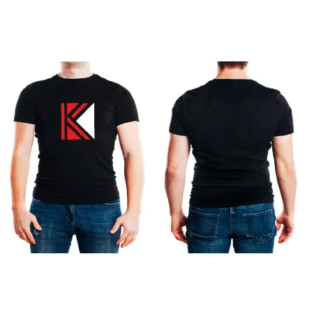T-Shirt B&C E190 z dużym nadrukiem z przodu