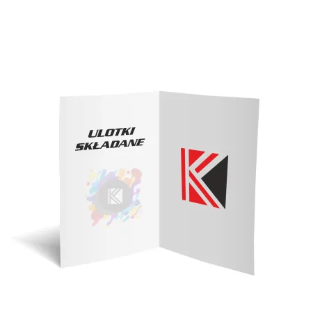 Ulotki składane na pół A3 do A4 papier 170g